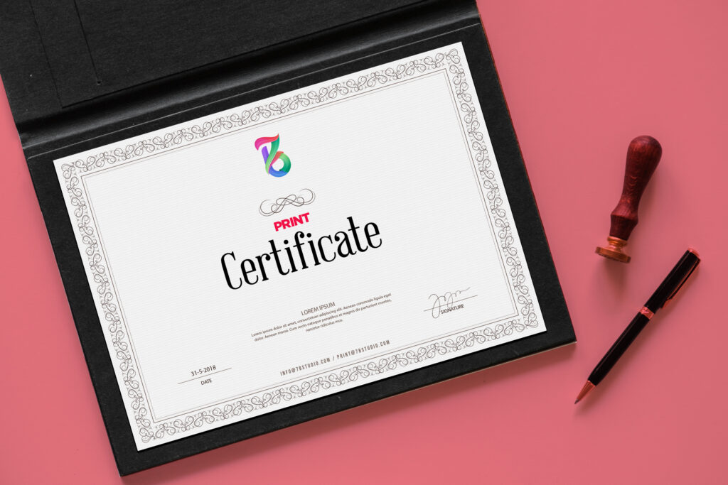 Certificate Mockup